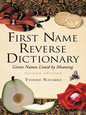 cover image of First Name Reverse Dictionary